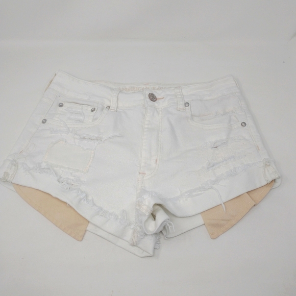American Eagle Outfitters Distressed Stretch Hi Rise Festival Daisy Dukes Size 8